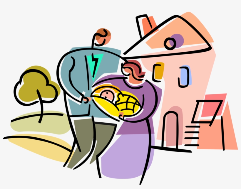 Vector Illustration Of New Parents Mother And Father, transparent png #9825510