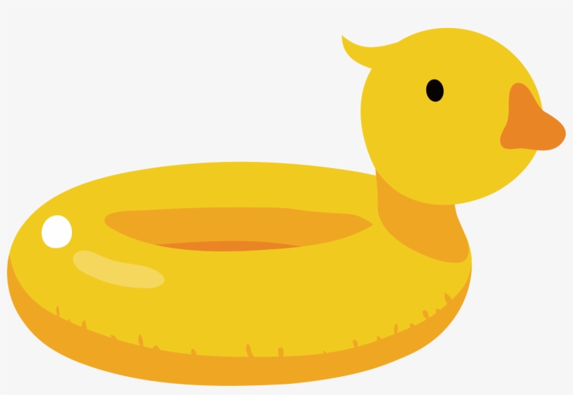 Duck Cartoon Illustration - Duck Rubber Ring Png, transparent png #9825715