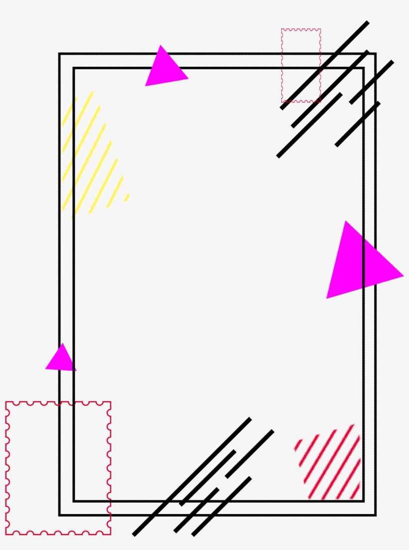 Efeito Memphis Borda De Decorativo Png E Psd - Diagram, transparent png #9826407