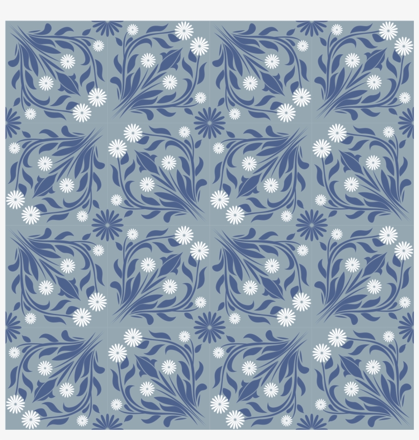 Blue Plant Pattern Shading Square Continuous Png And - Wallpaper, transparent png #9826960