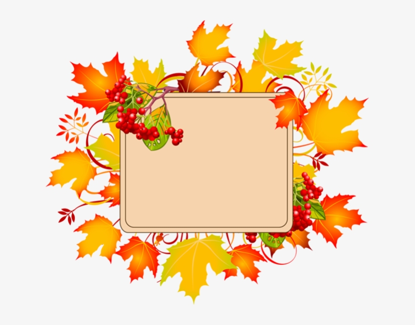 Colorful Clip Art For The Season With Ⓒ - Fall Border Clipart, transparent png #9827402