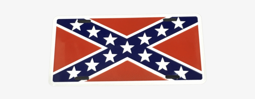 Confederate Flag License Plate - Rebel Flag, transparent png #9827935