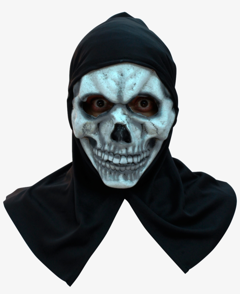 Froglord Maske Skull White With Hood - Mask, transparent png #9828085