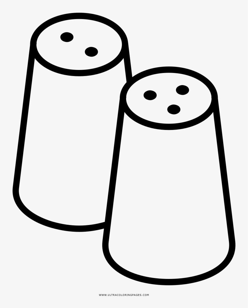 Salt And Pepper Coloring Page - Sal Dibujo Png, transparent png #9828293