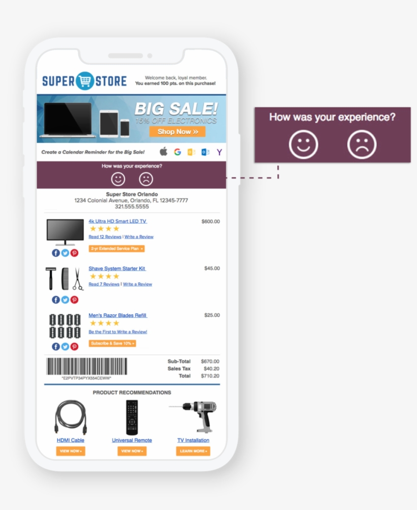 Fe Mockup Phone Superstore Sample - Flexreceipts, transparent png #9829189