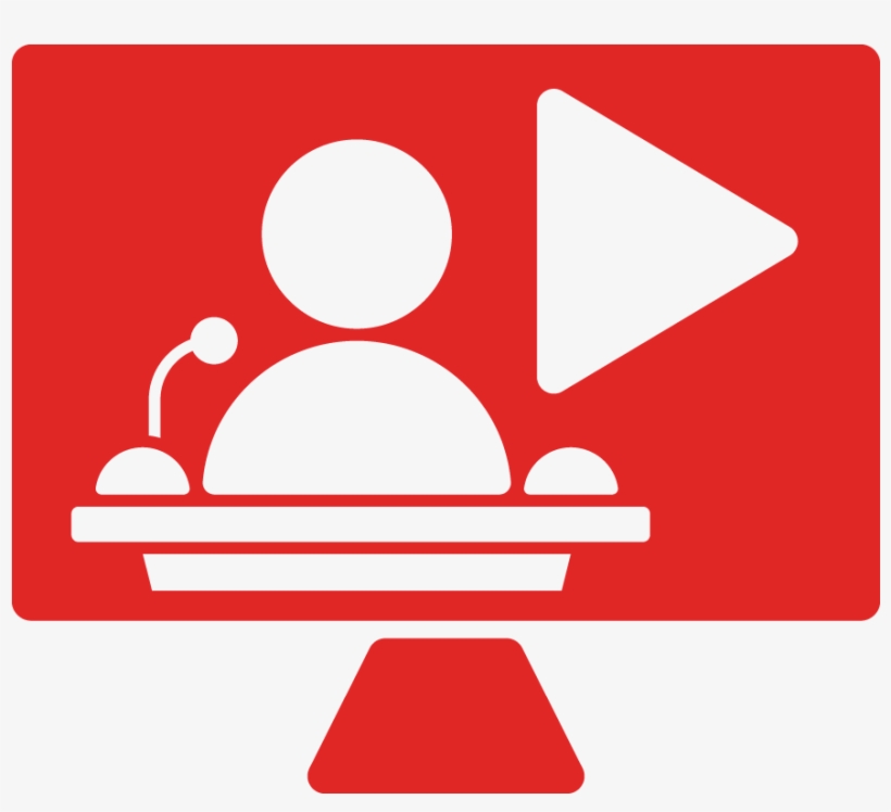 Webinar-icon - Red Webinar Icon, transparent png #9830658