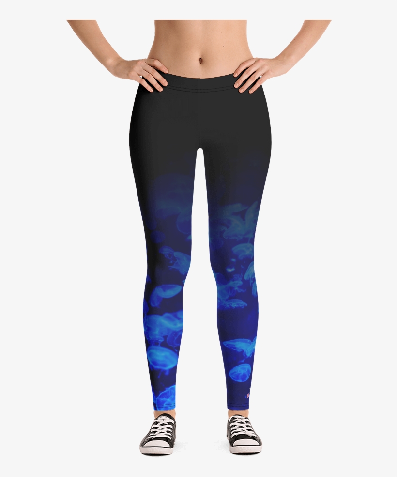 Load Image Into Gallery Viewer, Jellyfish Bloom Printed - Leggings, transparent png #9830740