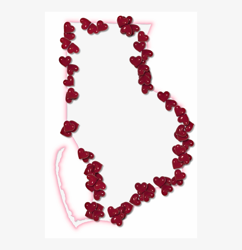 A Map Of Gulf With A Pink Glow Outline And Randomly - Bead, transparent png #9831041