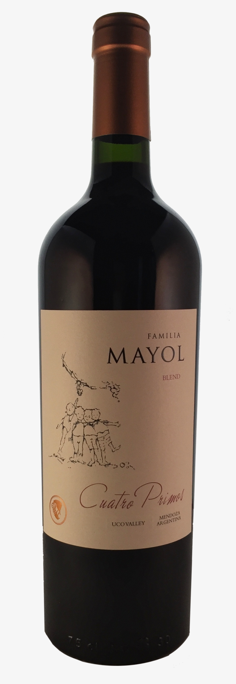 Familia Mayol Cuatro Primos Mendoza 2012 - Glass Bottle, transparent png #9831192