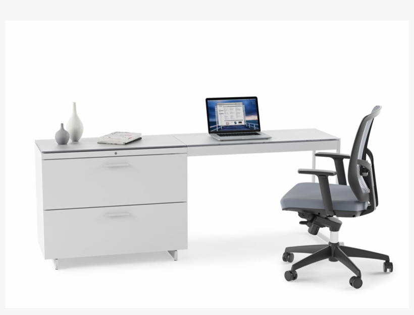 Centro 6416 File Cabinet - Contemporary Computer Desk With Cabinet Space, transparent png #9831602