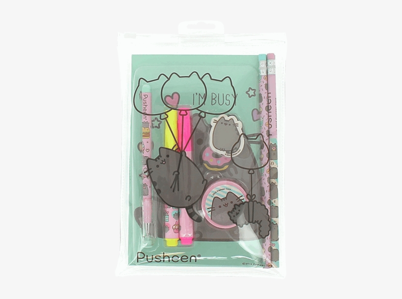 Super Stationery Set - Pusheen Stationery Uk, transparent png #9833399