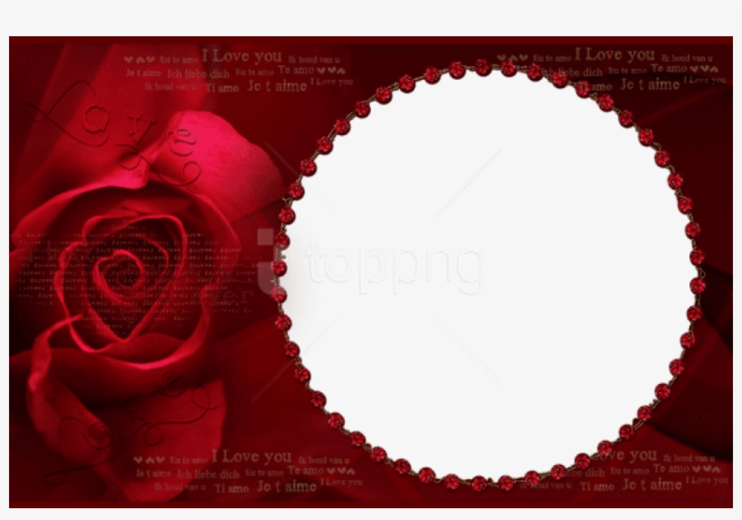 Free Png Best Stock Photos Transparent Red Rose Frame - Rose Photo Frame Png, transparent png #9833567