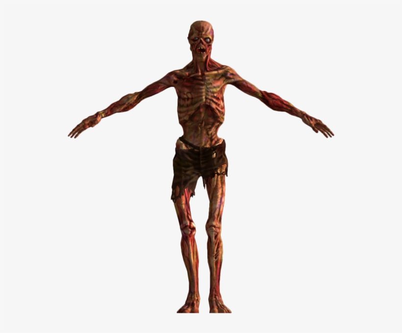 Feral Ghoul 3d Model Free 3d Model Download - Barechested, transparent png #9834485