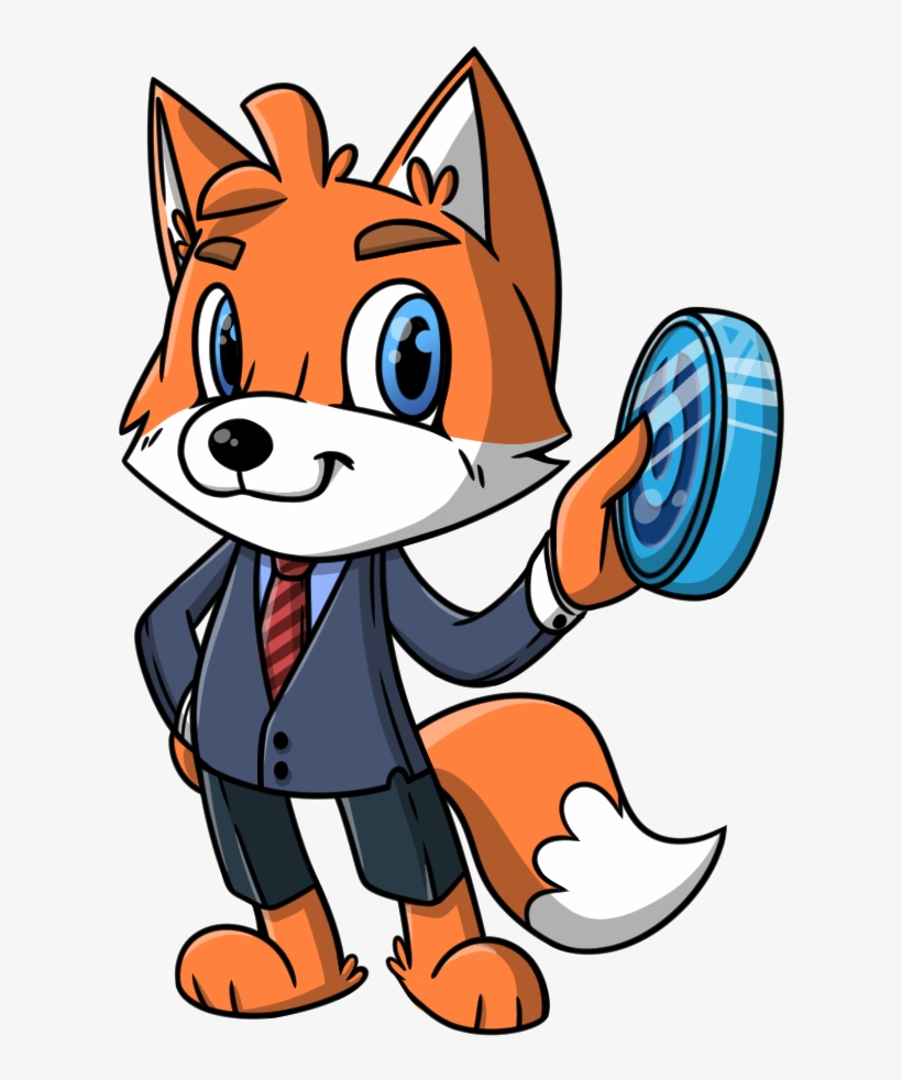 Blox = Blockchain Fox - Cartoon, transparent png #9834670