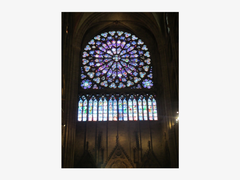 One Of The Rose Windows In Notre Dame Cathedral, Paris, - Notre Dame Cathedral, transparent png #9835866