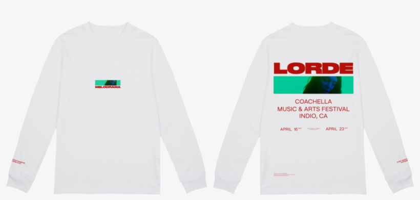 Melodrama Coachella Long Sleeve Tee Lorde Official - Long-sleeved T-shirt, transparent png #9836772