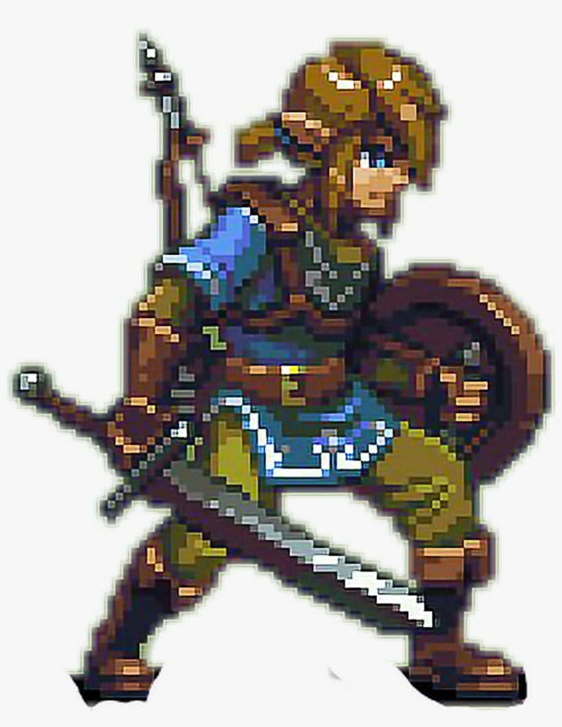 #link #zelda #pixel #8bit #nintendo - Link Breath Of The Wild Sprite, transparent png #9836933