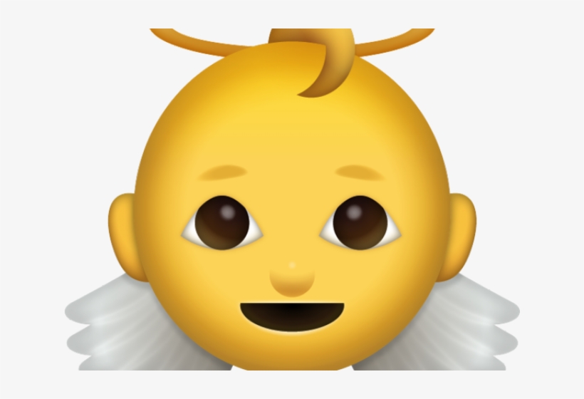 Emoji Clipart - Emoji Iphone Baby Angel, transparent png #9837175