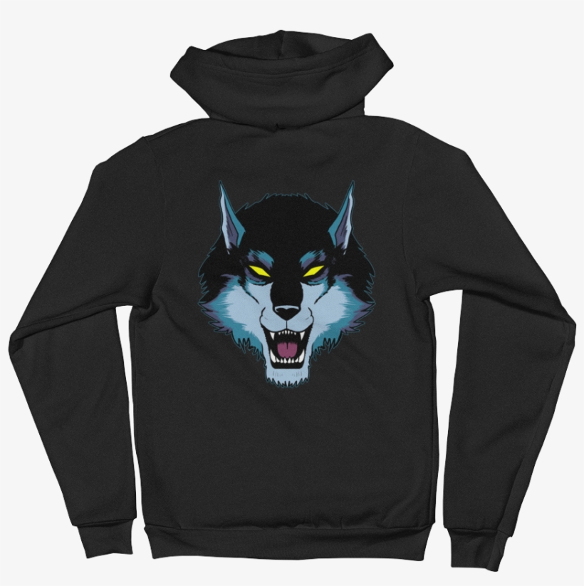 Werewolf Nobkgd Werewolfface Mockup Back Flat Black - Sweatshirt, transparent png #9837255