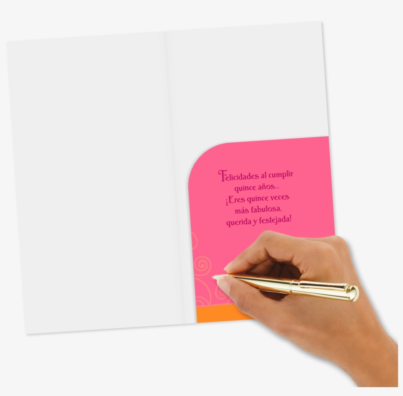 Fabulous And Loved Spanish-language Money Holder Quinceañera - Document, transparent png #9837709