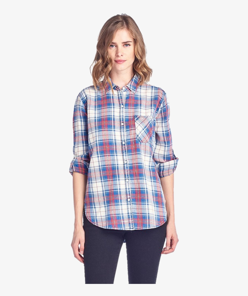 Pink/blue Flannel - Plaid, transparent png #9837907