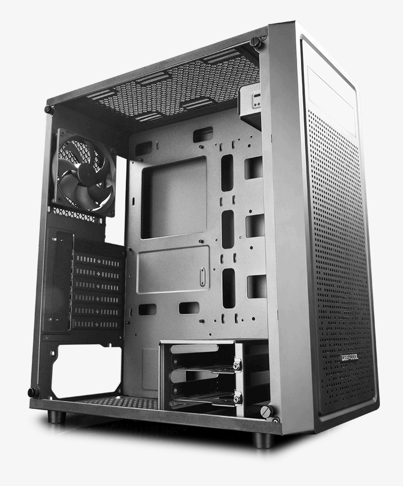 Square-hole Array Style Front Panel - Case Atx Deepcool E Shield, transparent png #9838781