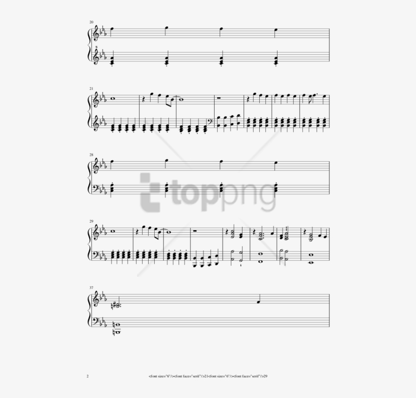 Free Png Glowing Eyes Sheet Music Piano 21 Pilots Png - Nightwish Eva Piano Sheet Music, transparent png #9838959
