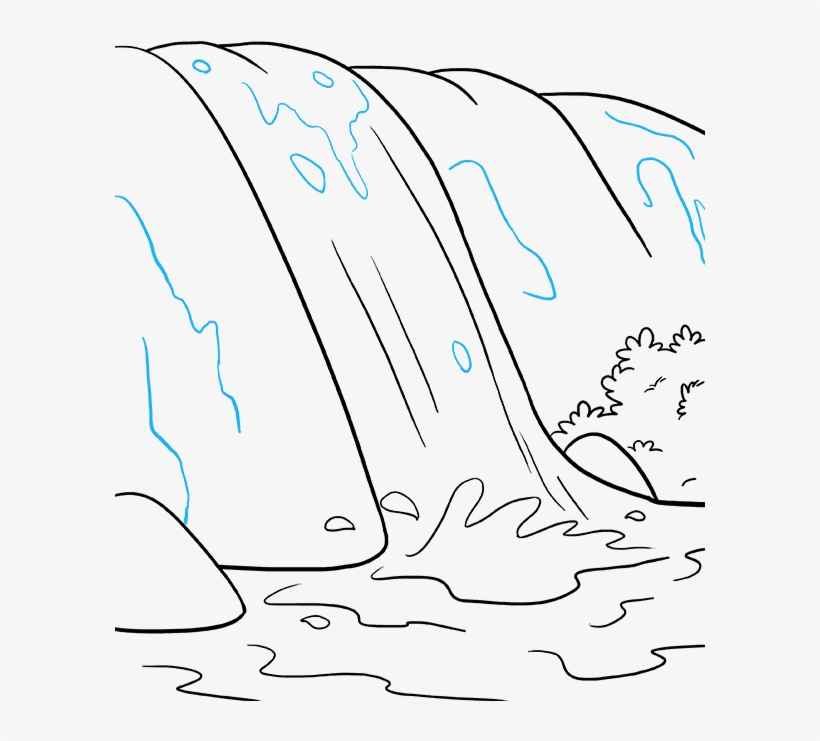 Waterfall Drawing Pencil At Getdrawings - Waterfall Drawing Transparent PNG  - 1827x1850 - Free Download on NicePNG