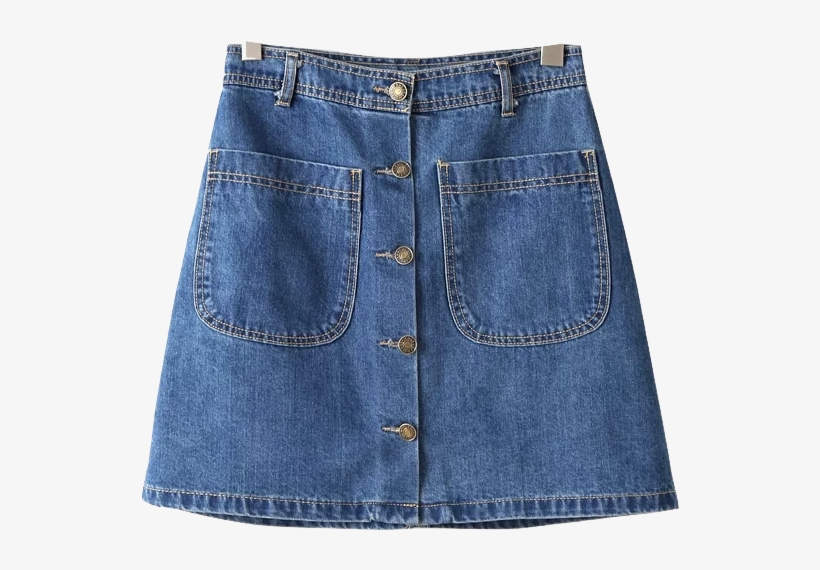 Dress Up Like A Korean Chic This Fall Luullas Blog - Aesthetic Denim Skirt Png, transparent png #9839082