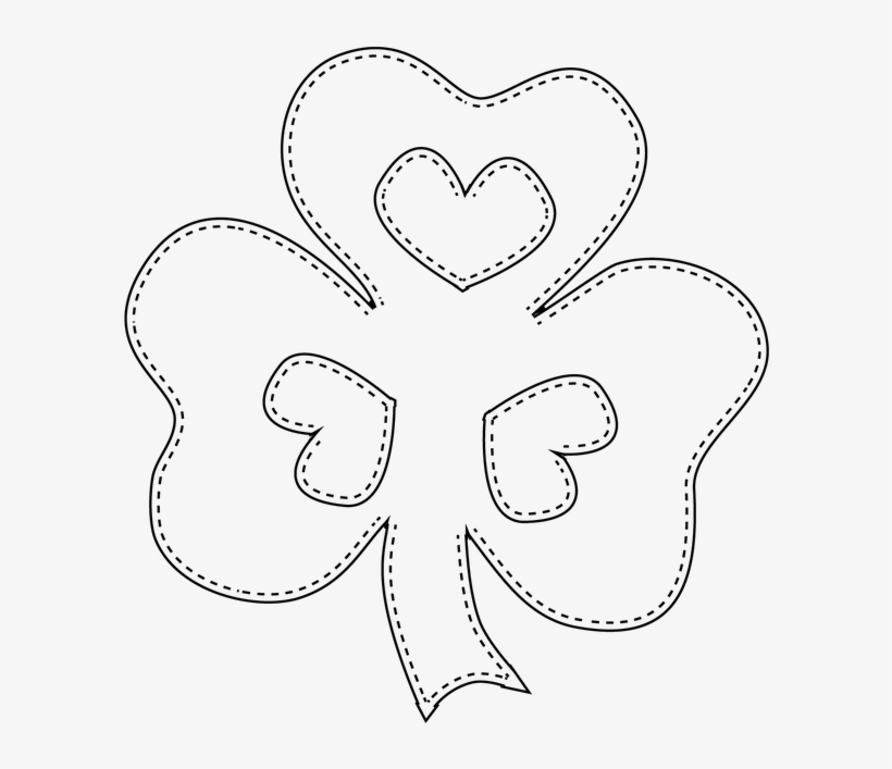 Printable Shamrock Border - Coloring Book, transparent png #9839505