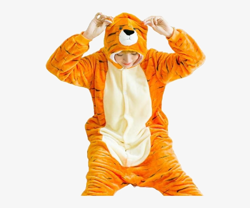 Fancy Adult Tiger Onesies - Pajamas, transparent png #9839555