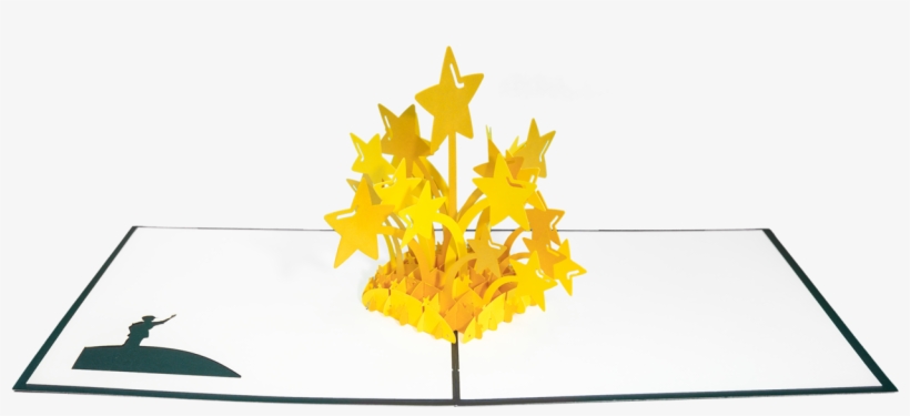 Stars Pop Up Greeting Card - Maple Leaf, transparent png #9842058
