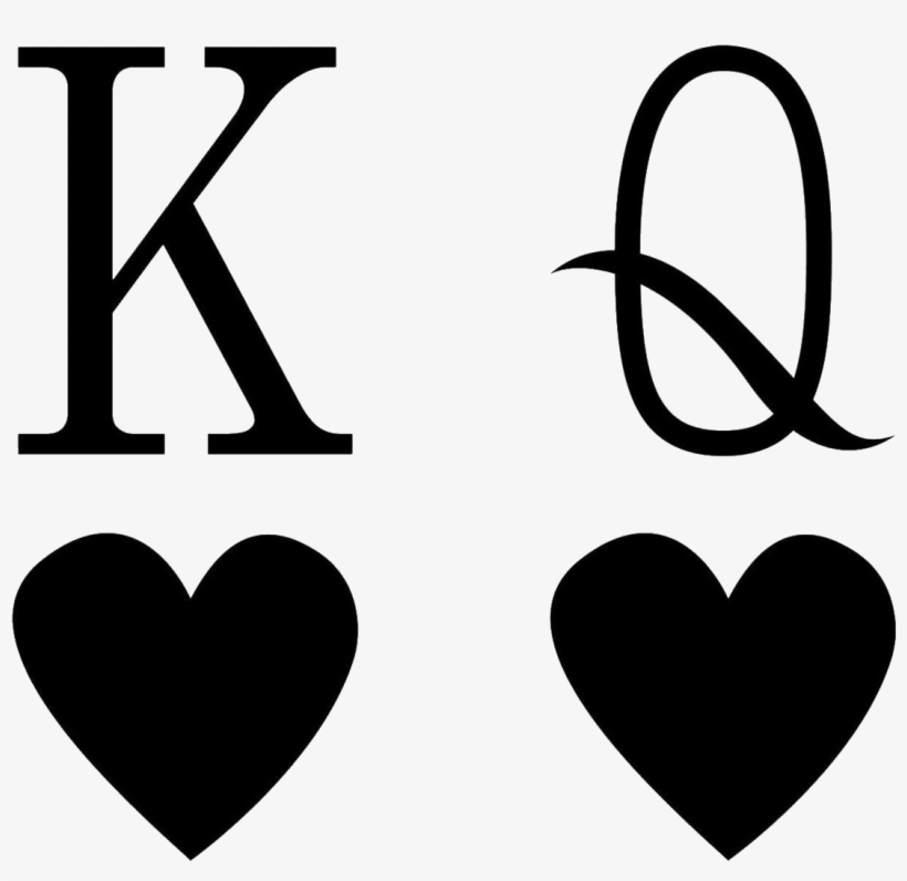 King & Queen Of Hearts - King And Queen Hearts, transparent png #9844164