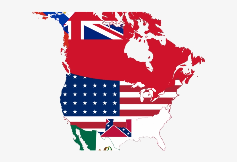 Clipart Map Of Us And Canada