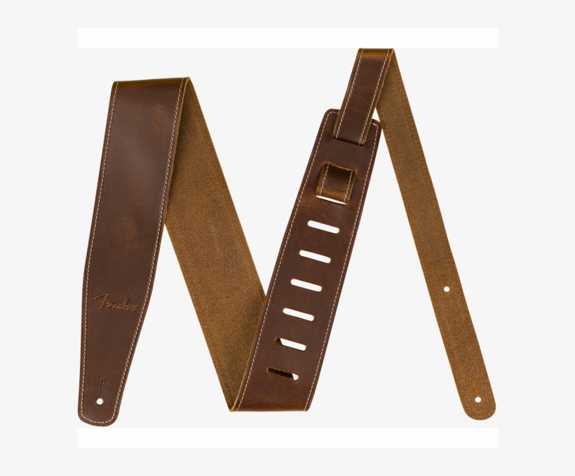 Fender Broken In Leather Strap - Fender Genuine Leather Strap Guitar, transparent png #9846431
