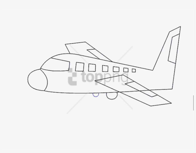 Free Png How To Draw An Airplane Png Image With Transparent - Easy Diagram Of Aeroplane, transparent png #9847075