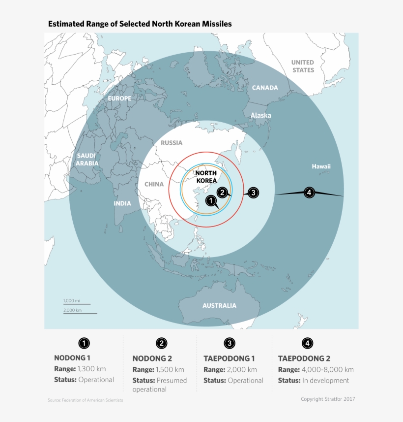 The United States Will Base Its Decision About Whether - North Korea Strike Range, transparent png #9847119