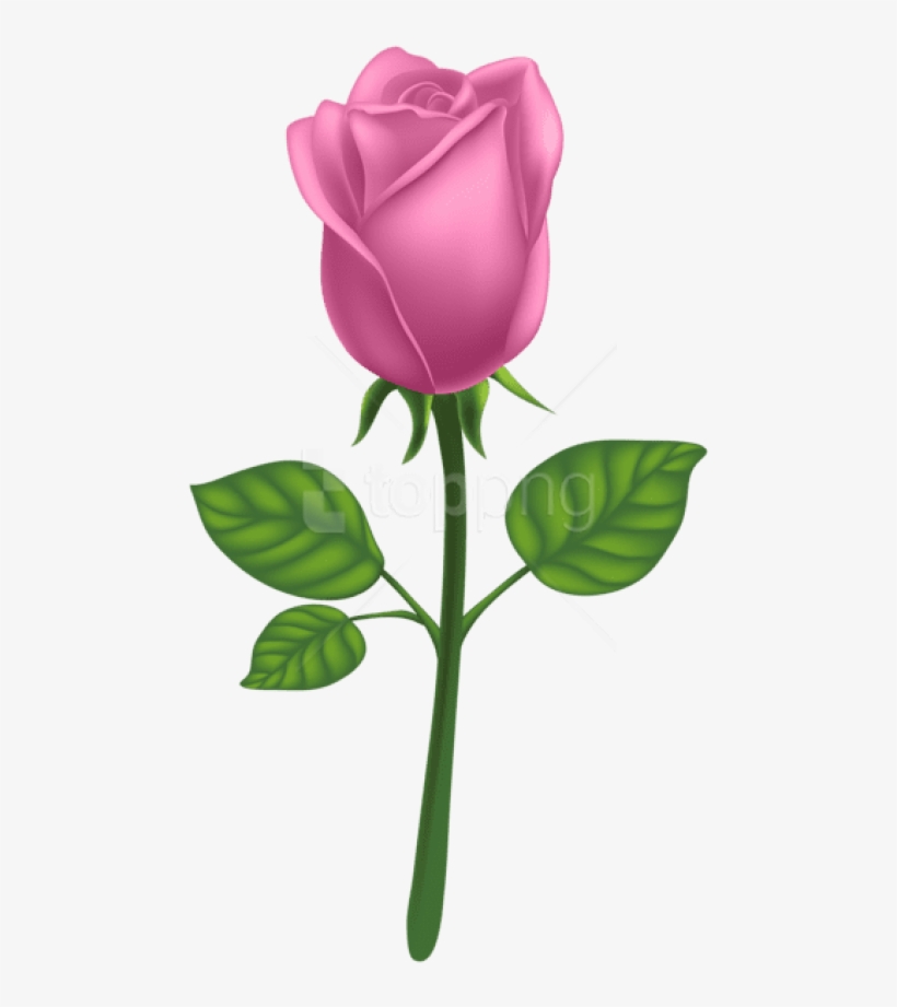Download Pink Deco Rose Png Images Background - Transparent Background Light Blue Rose Png, transparent png #9847343
