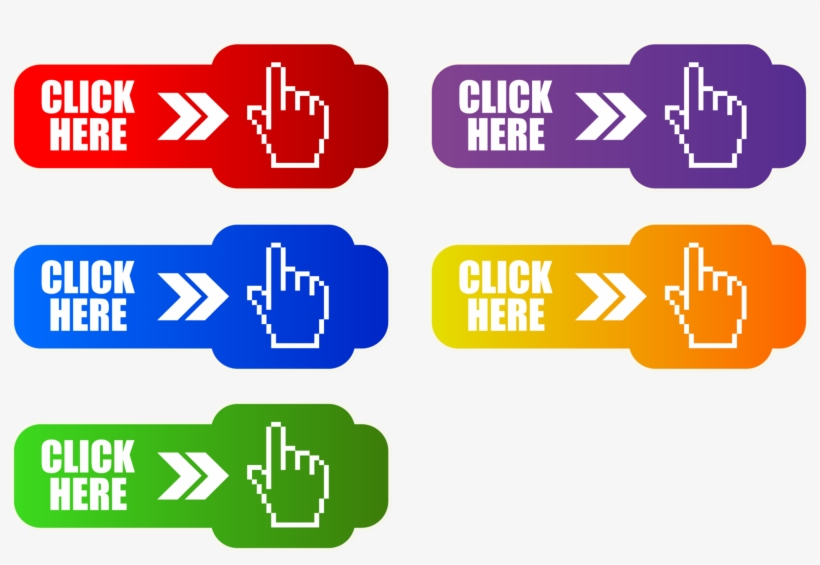 Call To Action Buttons Png - Click Here Icon, transparent png #9848105
