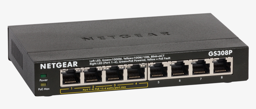 Netgear - Gs308p 100aus, transparent png #9848338