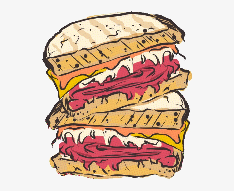 Our Sandwiches Are Famously Big & Delicious - Hot Pastrami Sandwich Clipart, transparent png #9849760