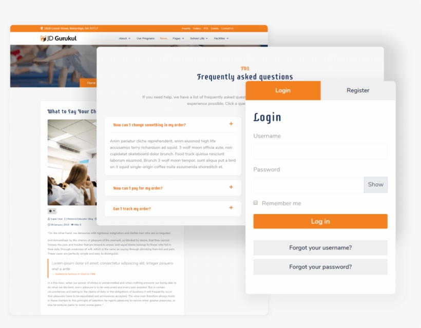 Responsive Joomla Template For School Websites - Web Page, transparent png #9849821