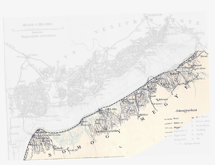 Map Of Lake Balaton - Mountain, transparent png #9849963