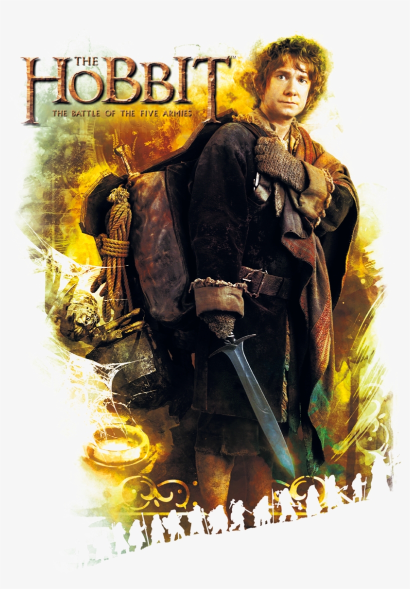 The Hobbit Bilbo Youth Hoodie - Poster, transparent png #9850693