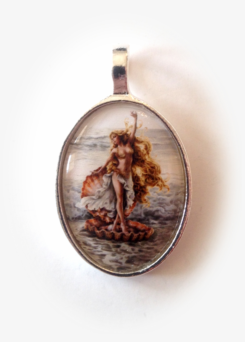 Aphrodite Solitaire Silver Pendant 25 X 18mm - ギリシャ 神話 一 番 美しい 女神, transparent png #9851080