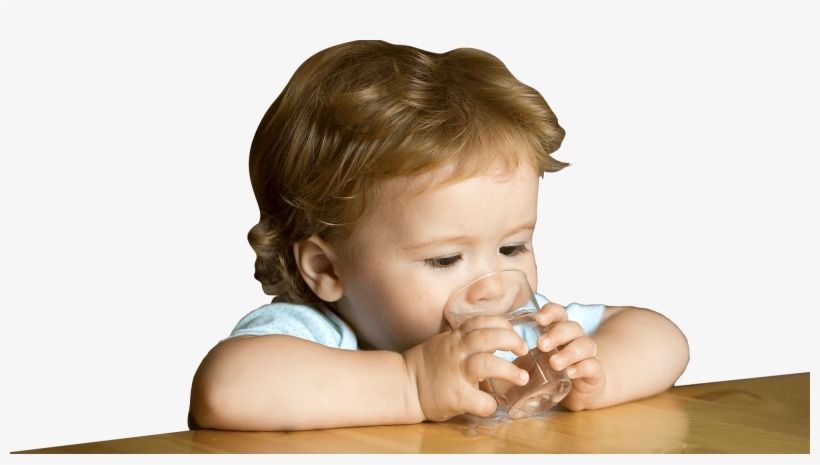 Little Boy Drinking Water - Dehydration In Children, transparent png #9851403