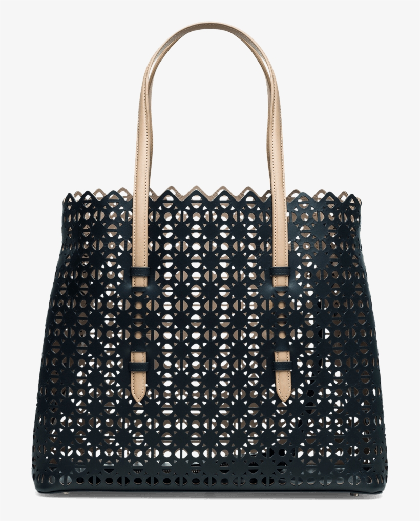 Bags Leathergoods Monica Vacchetta Black Natural - Tote Bag, transparent png #9852057