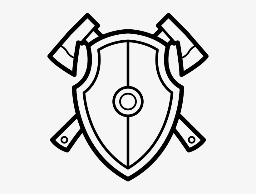 Shield And Axes By Tinashe Mugayi From Noun Project - Crest, transparent png #9852110