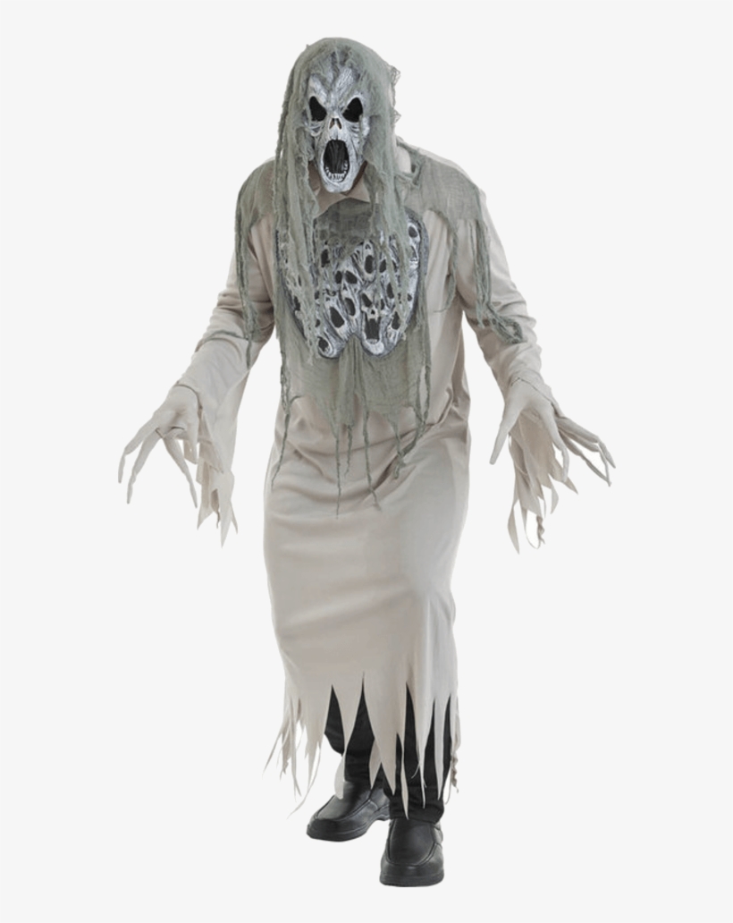 Adult Wailing Spirit Halloween Costume - Disfraz De Espiritu Halloween, transparent png #9852775