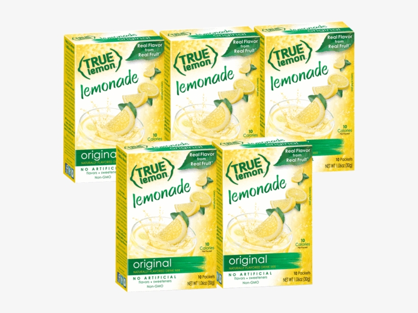 True Lemon Original Lemonade 5-pack Hydration Kit - Citrus, transparent png #9853752